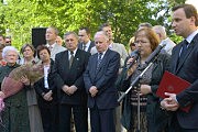 Церемонию открытия мемориальной доски памяти Президента Польши Леха Качиньского провели министр Канцелярии Президента Республики Польша Анджей Дуда и секретарь Одесского городского совета Александр Прокопенко