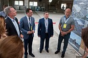 Презентация терминала. На вопросы отвечают (справа налево) мэр Одессы Г. Труханов, генеральный директор КП «Международный аэропорт «Одесса» М. Крайтман и вице-мэр П. Вугельман